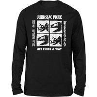 Jurassic Park The Faces Unisex Long Sleeved Shirt – Black Jurassic Park The Faces Unisex Long Sleeved Shirt – Black