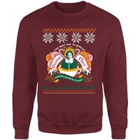 Elf Christmas Cheer Christmas Jumper – Burgundy Elf Christmas Cheer Christmas Jumper – Burgundy