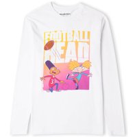 Nickelodeon Hey Arnold Football Head Men’s Long Sleeve Shirt – White Nickelodeon Hey Arnold Football Head Men’s Long Sleeve Shirt – White