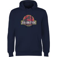 Jurassic Park Logo Vintage Hoodie – Navy Jurassic Park Logo Vintage Hoodie – Navy