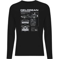 Back To The Future Delorean Schematic Men’s Long Sleeve Shirt – Black Back To The Future Delorean Schematic Men’s Long Sleeve Shirt – Black