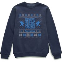 Harry Potter Ravenclaw Christmas Christmas Jumper – Navy Harry Potter Ravenclaw Christmas Christmas Jumper – Navy
