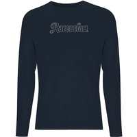 Harry Potter Ravenclaw Script Unisex Long Sleeve Shirt – Navy