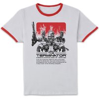 The Terminator Endoskeleton Unisex Ringer Shirt – WhiteRed The Terminator Endoskeleton Unisex Ringer Shirt – WhiteRed