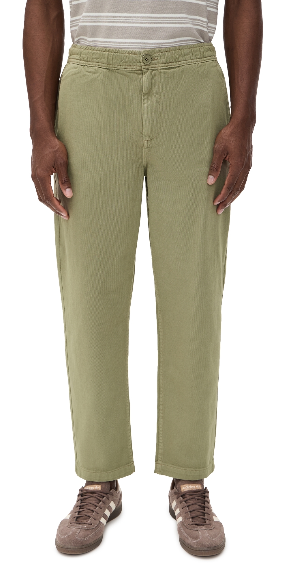 Wax London Kurt Pull On Trousers Light Khaki Wax London Kurt Pull On Trousers Light Khaki