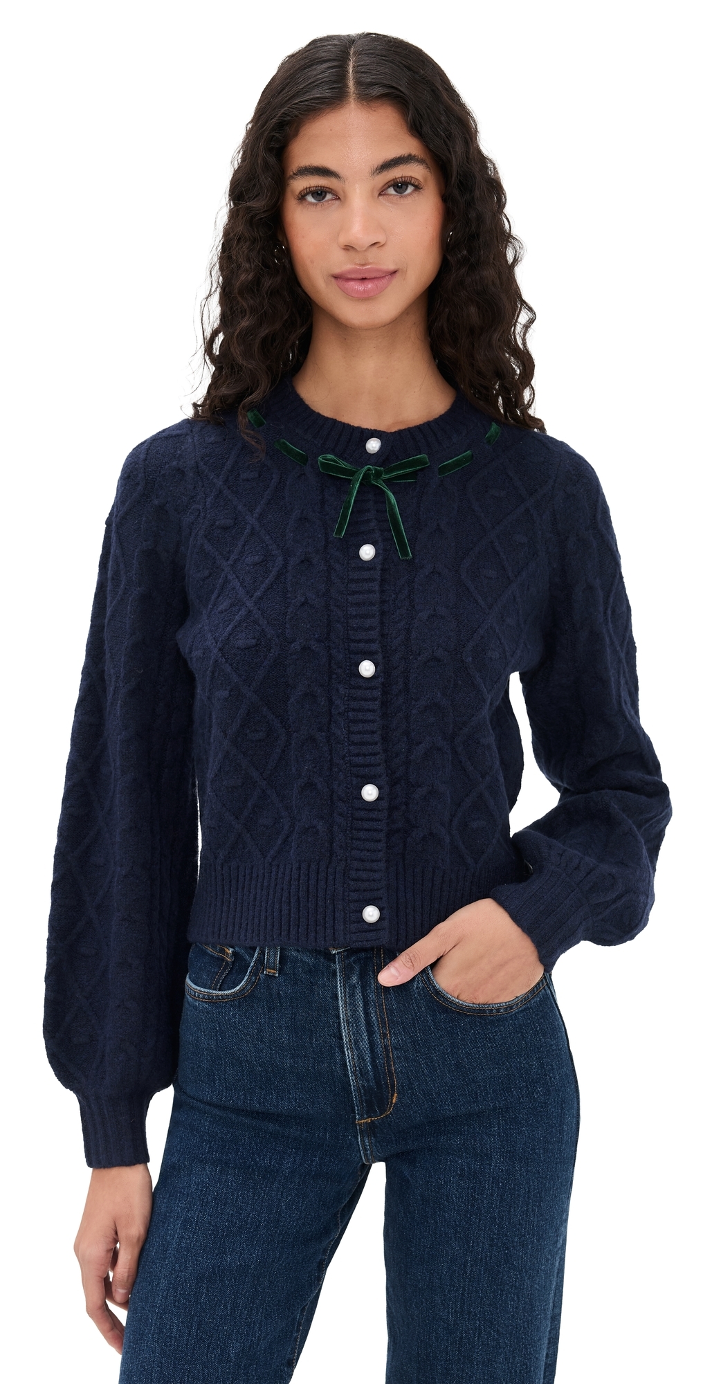 WAYF Signature Cardigan Navy WAYF Signature Cardigan Navy
