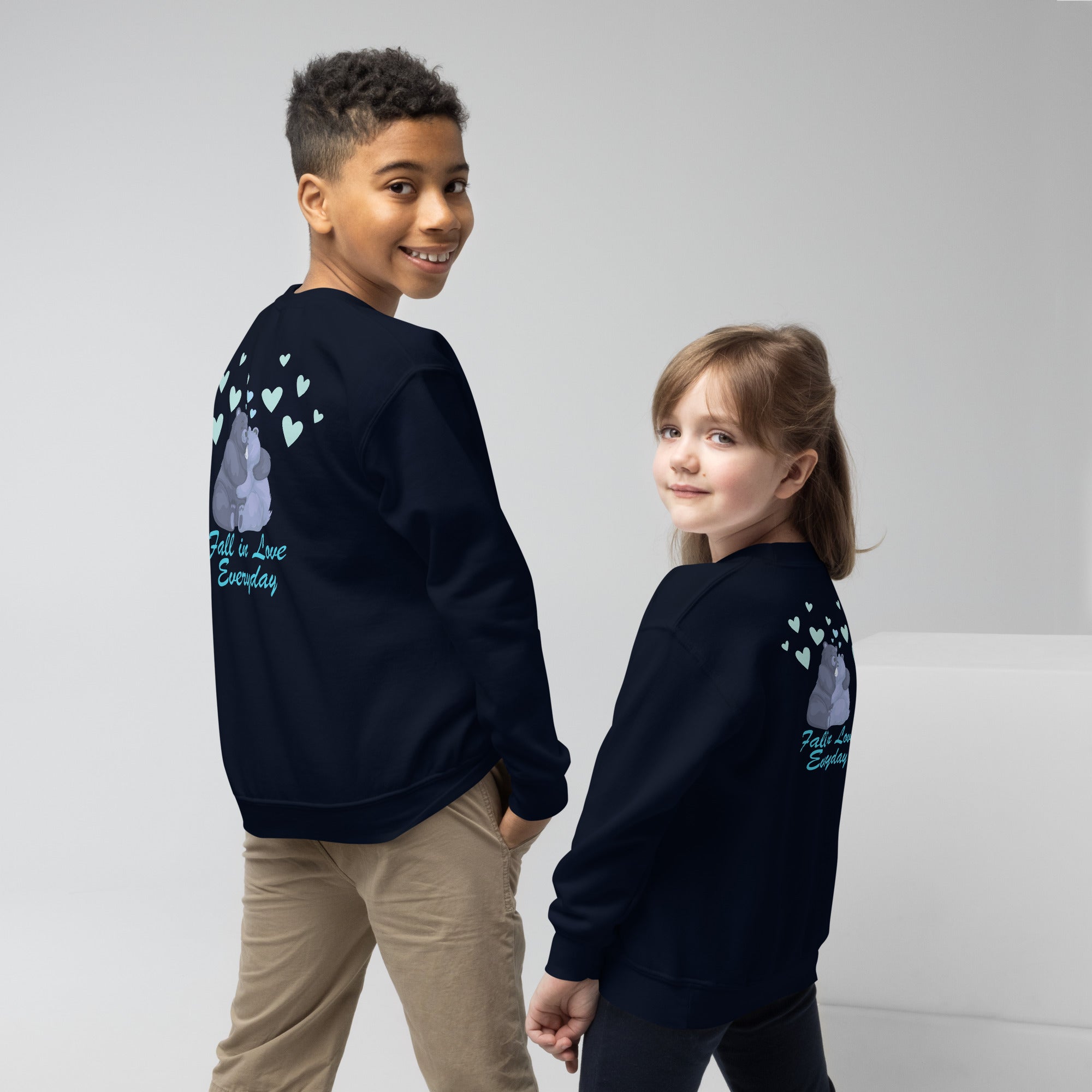 Fall in Love Everyday Youth Crewneck Sweatshirt Fall in Love Everyday Youth Crewneck Sweatshirt