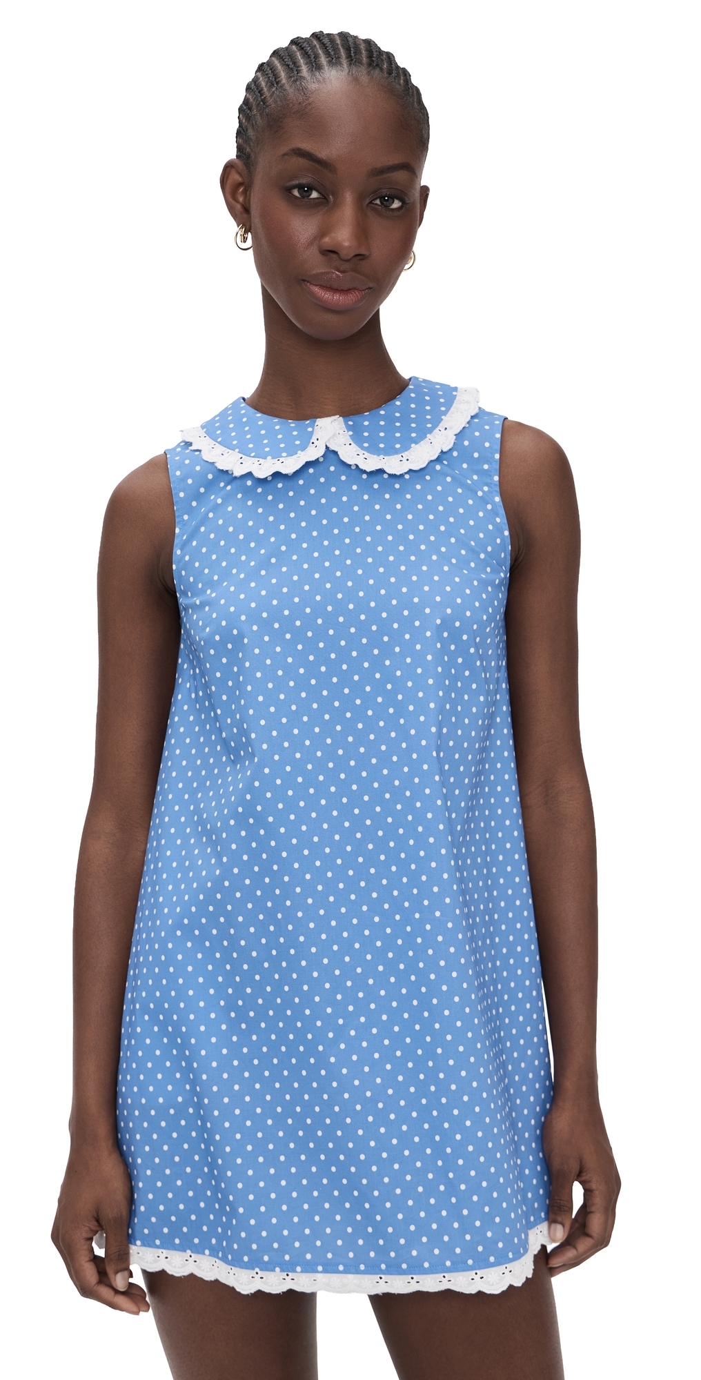 CAROLINE CONSTAS Juliette Mini Dress Periwinkle White CAROLINE CONSTAS Juliette Mini Dress Periwinkle White