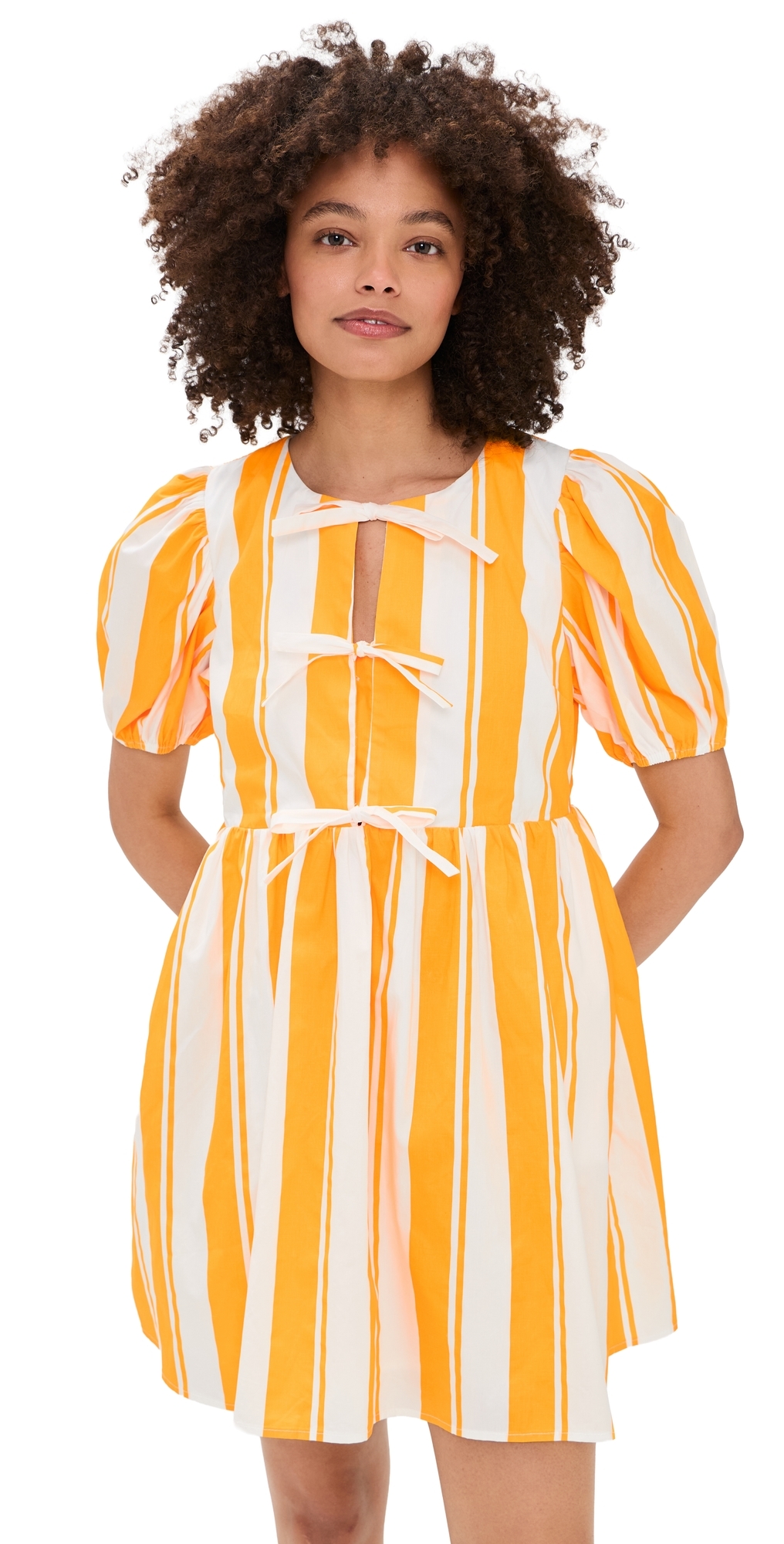 English Factory Bold Stripe Mini Dress YellowWhite English Factory Bold Stripe Mini Dress YellowWhite