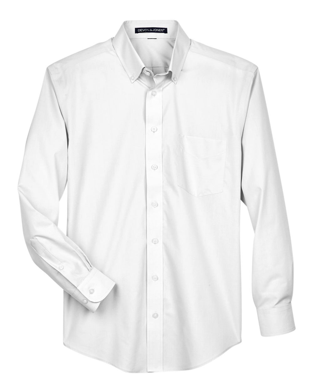 Devon & Jones – D – Men’s Crown Collection Broadcloth Woven Dress Shirt – White Devon & Jones – D – Men’s Crown Collection Broadcloth Woven Dress Shirt – White